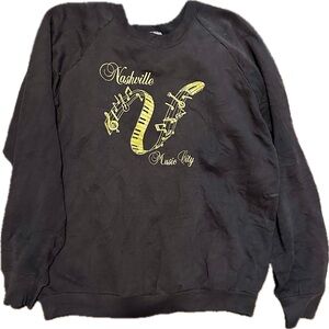 Nashville Music City Black Sweater